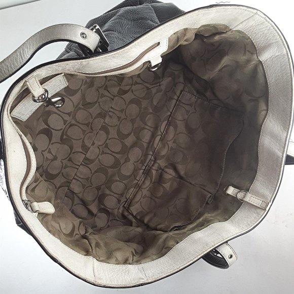 Coach Patent Leather Large Gallery Tote Bag Handbag Shoulder Purse Y2k #9789 - Picture 5 of 7